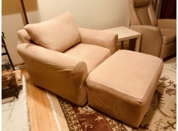 Oversized Club Chair With Ottoman