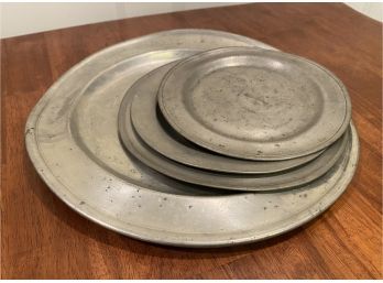 4 Pewter Plates