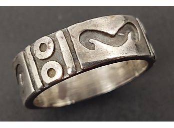VINTAGE MEXICAN STERLING SILVER BAND RING
