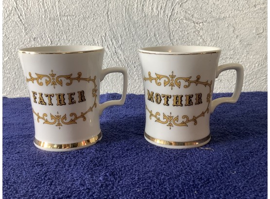 Mother And Father Pair Of Mugs