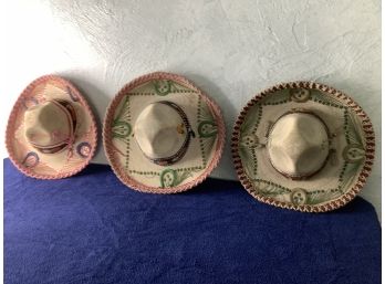 Sombrero Lot Of 3