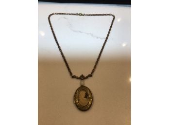 Early Cameo Locket Necklace