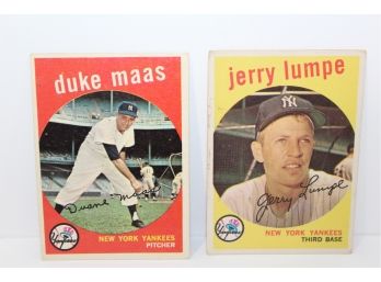 1959 NY Yankees Jerry Lumpe & Duke Maas