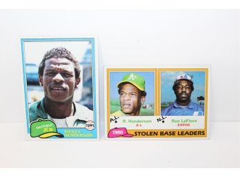 1981 Rickey Henderson Cards - SB Leader Card