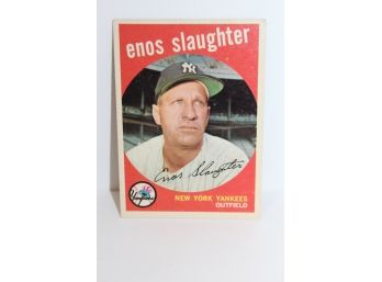 1959 Enos Slaughter Yankees Card - HOF Player