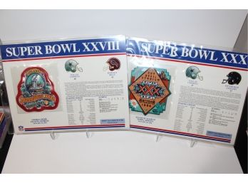 2 Super Bowl Patches Dallas Winner XXVIII & XXX