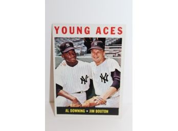 1964 Topps Baseball 'Young Aces' Al Downing & Jim Bouton