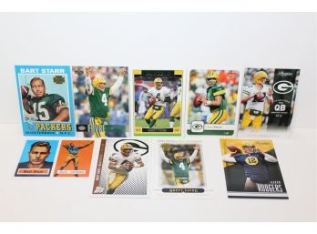 9 QB Cards From The Packers - Starr - Favre - Rodgers