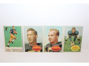 4 Vintage Green Bay Packers Cards