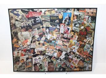 1993 Laminated Mickey Mantle Collage Print Not Shippable