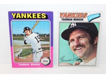 1975 & 1977 Thurman Munson- NY Yankees