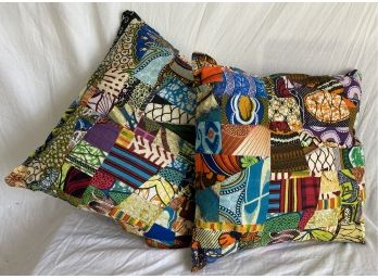 Two Fun Quilted Throw Pillows