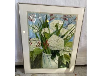 Framed Watercolor Signed By Diana Felber