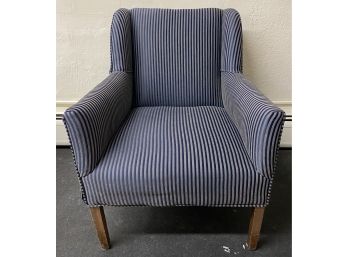 Single Navy Striped Chair