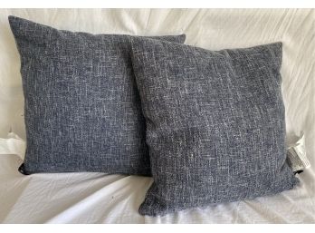 Pair Of Navy Blue Newport Down Pillows