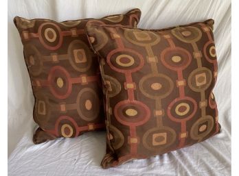 Pair Of Down Pillows With Zip Cover