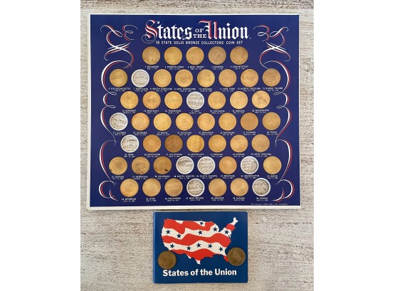 Collectable States Of The Union Bronze Coins Marked 1969 Shell Oil Company