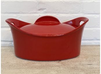 Red Glazed Ceramic 4.25 QT Cooking Pot From Rachael Ray