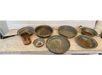 Lot Of Vintage Copper Cooking Items