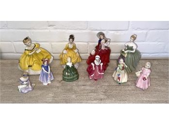 Set Of Royal Doulton England Hand Painted Porcelain Figurines
