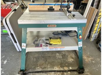 Professional Grizzly Router Table With Heavy Duty 15amp Milwaukee Router Sliding Table Ready To Work W/ Base