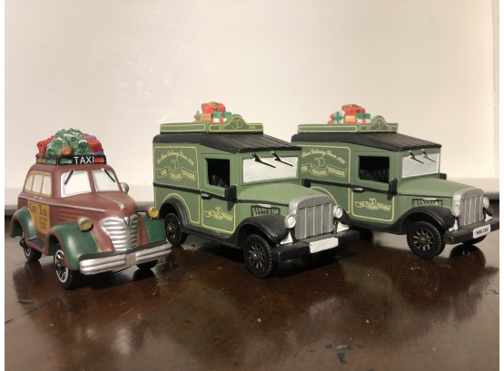 Dept 56 Accessories -  City Taxi And 2 Village Express Vans