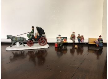 Dept 56 Accessories - Central Park Carriage, Christmas At The Park, Rest Ye Merry Gentleman And Wrought Iron
