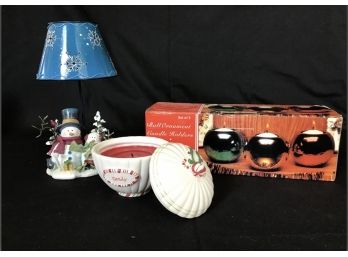 3 Piece Holiday Candle Lot