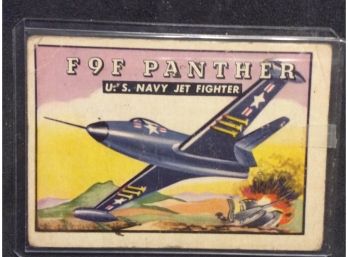 1952 Topps Wings F9F Panther Card
