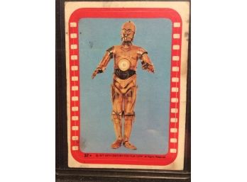 1977 Topps Star Wars C3PO Sticker