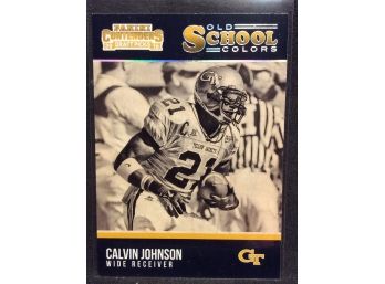 2016 Panini Contenders Draft Picks Old School Colors Calvin Johnson