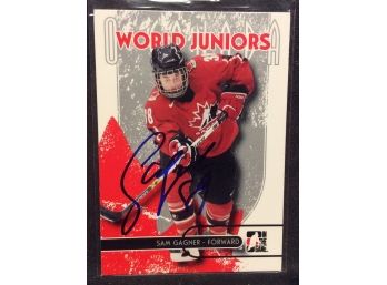 2007 In The Game World Juniors Sam Gagner Autographed Card