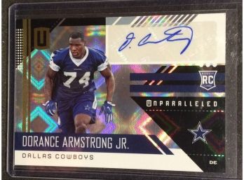 2018 Panini Unparalleled Dorance Armstrong Jr. Rookie Autograph