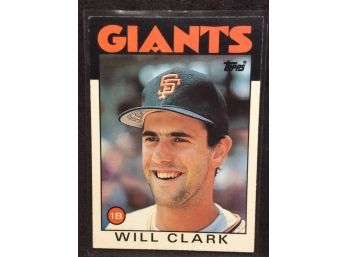 1986 Topps Traded Will Clark Rookie Card