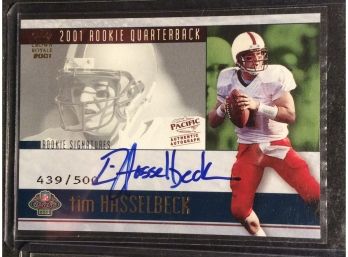 2001 Pacific Crown Royale Tim Hasselbeck Rookie Autograph 439/500
