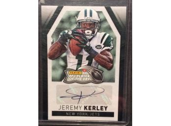 2013 Panini NFL Player Of The Day Jeremy Kerley Autograph Card