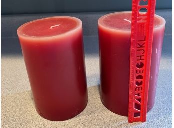 (2) Large Red Candles