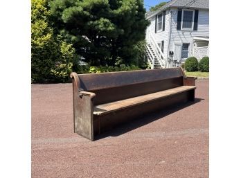 An Antique 120' Church Pew - Amazing Character