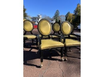 Set Of 6 Leather Dining Chairs From Thomas Henkelmann Restaurant (1 Of 2)
