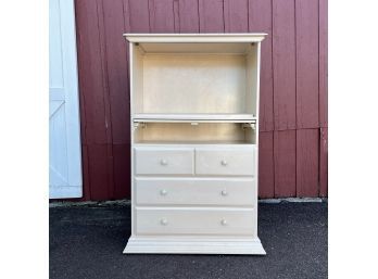 A White Pickled Finish Maple Bellini Furniture - Converts With Your Child - Changing Table To Desk