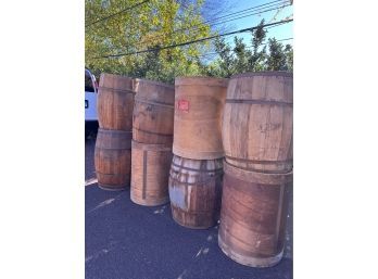 Large Vintage Moving Barrels - An Amazing Barn Find