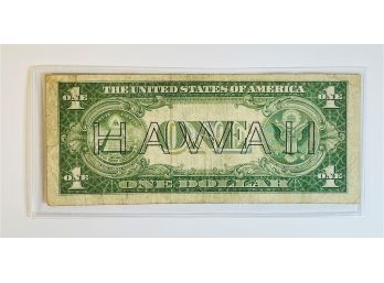 Rare --1935 A - Hawaii Note - 1 Dollar - Silver Certificate - WWII - Emergency Issue - Brown Seal