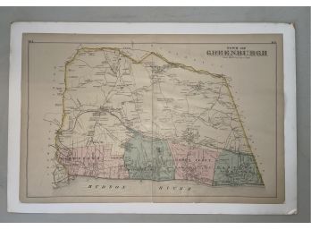 Antique 1881 GW Bromley Map Of Greenburgh NY