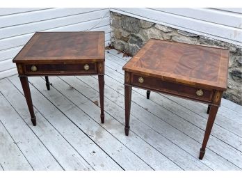 Pair Of Vintage Mahogany Side Tables