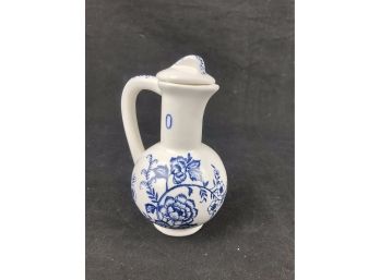 Blue Peony Hand Painted Pitcher