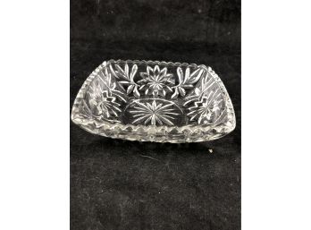 Floral Etched Square Dish