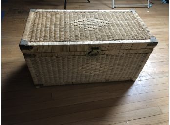 Hand Crafted Wicker Blanket Chest