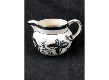 Arthur Wood Black And White Creamer Dish Made In England