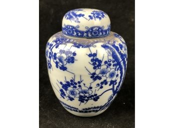 Blue And White Urn Made In Japan
