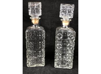 Pair Of Glass Decanters